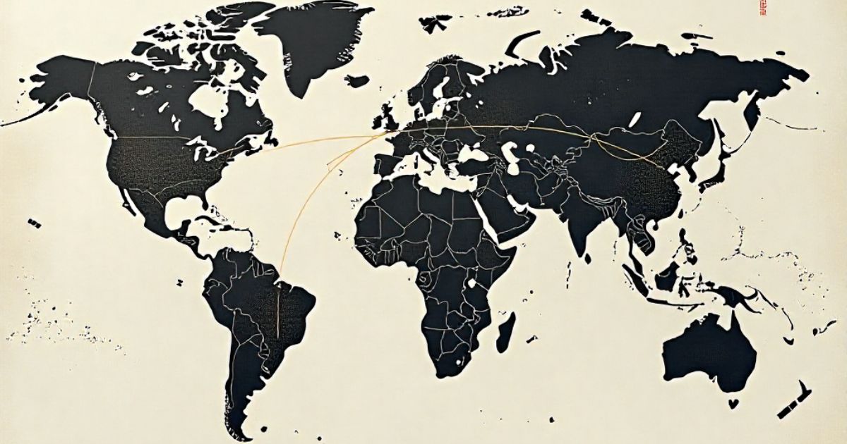 Mapa de comercio global